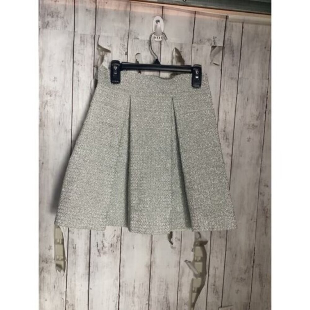 Devlin Sparkly Shimmer Silver Mini Skirt Women's Size Small